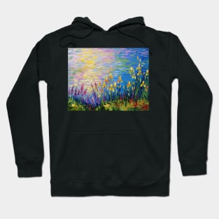 Irises by the pond Hoodie